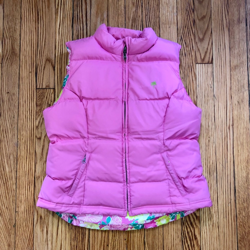 Lilly Pulitzer Pink Puffer Vest